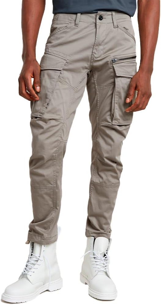 G-STAR Raw - Mens Rovic Zip 3D Regular Tapered Pants, Color Elephant Skin, Size: 29W x 32L