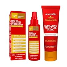 Hydrating Argan Oil Hair Mask and Leave-in Hair Mask & Hydrating Conditioner Bundle - The Ultimate Rinse-out Deep Conditioner and Leave-in Conditioner Combo to Repair , Rejuvenate, and Revitalize Dry