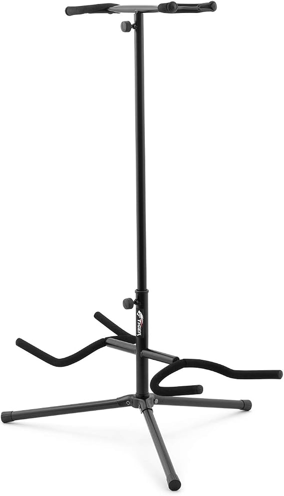 Tiger Music GST100-BK Çift Gitar Standı - Siyah