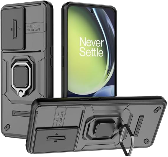 Case for OnePlus Nord N30 5G & Nord CE 3 Lite 5G - Slide Camera Lens Cover, Compatible with Oppo K11x 5G - Black