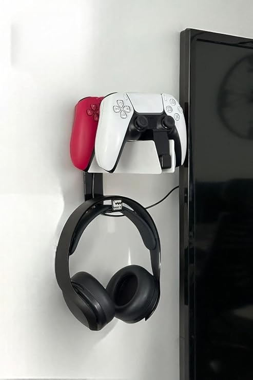 Ps5 Dualsense Şarj Istasyonu Için Duvar Standı Joystick Konsol Tutacağı Ve Kulaklık Standı