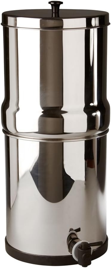 British Berkefeld Doulton W9361138 Stainless Steel Gravity Water Filter System with 2 x Ultra Sterasyl Ceramic Filter Candles - Made in UK