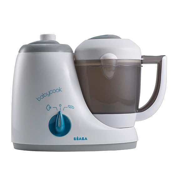 BEABA Babycook Original, 5-in-1 Baby Food Maker: Steam Cook, Blend, Reheat, Defrost, Strerilize. Large 27 oz capacity, The Global Leader in Baby Food Processors