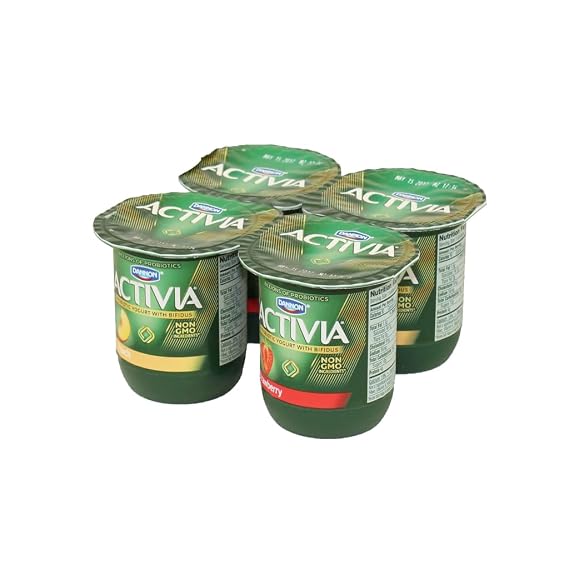 Activia Variety Pack Yogurt, 4 Ounce -- 24 per case.