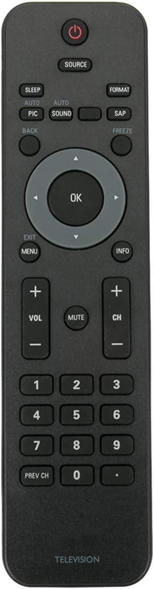 Replacement Remote fit for Philips TV 22PFL4505D 32PFL4505D 26PFL4507 | 32PFL4507 32PFL3506 40PFL3505D 40PFL3705D 46PFL3705D 40PFL4707 40PFL3706 46PFL3706 50PFL3707 46PFL3705 46PFL3505D 22PFL4507