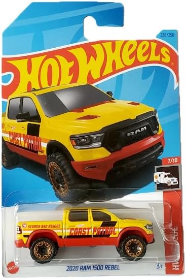 Hot Wheels 2020 Ram 1500 Rebel, HW Rescue 7/10 (Treasure Hunt)