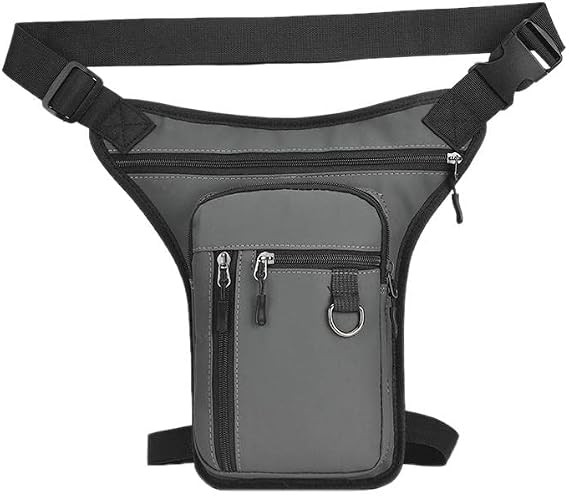 Leg Bag Outdoor Drop Thigh Bag Motorcycle Waist Bag Multi Pockets Design Fashion Pack Bag for Bike Riding Cycling Hiking Outdoor Travel Camping Casual Daypack (Gray)