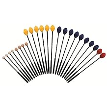 Basic Beat BBRM Rubber Mallets, Medium (Blue), 2 Mallets - Enhance Sound, Tapered Grips, 12.25 Length"