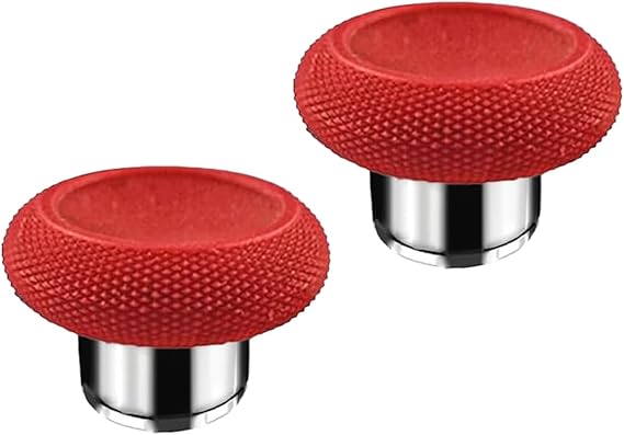 2イン1メタルサムスティックアクセサリー Xbox Eliteコントローラーシリーズ2コア用、交換用サムスティックパーツ修理キット エリートシリーズ2コアコントローラー用レッド