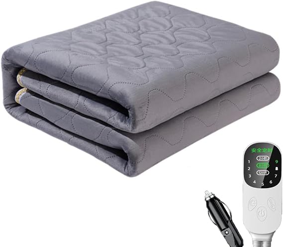Electric Car Blanket, 12-Volt Portable Electric Blanketfor Car, Truck, SUV, RV, Great for Winter, Home, Road Trip and Camping Use,71 * 27in