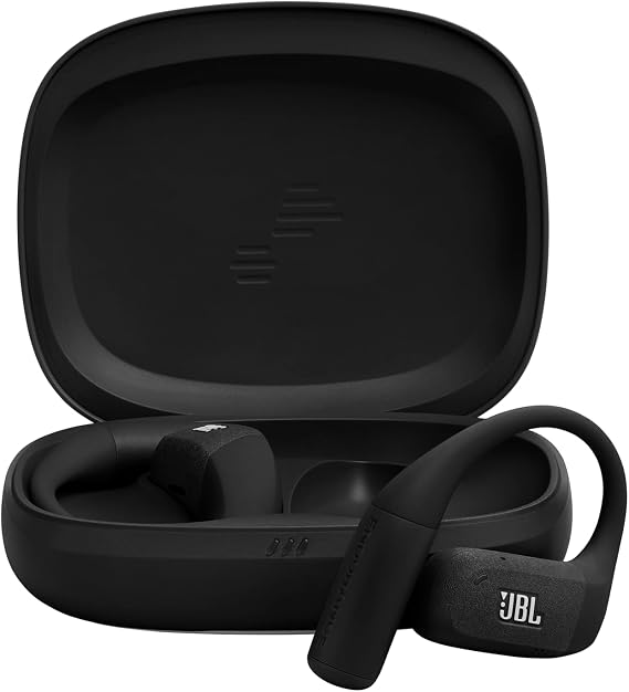 JBL Endurance Zone, True Wireless Open-Ear Sport Headphones, Black/Grey | Ergonomic Ear Hook Design, Bluetooth 5.3, JBL OpenSound Technology, 32H Playtime, IP68 Waterproof, Google Finder