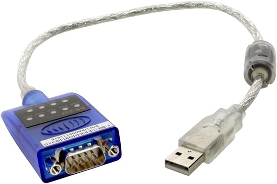Gearmo USB to RS-232 Serial Adapter - Genuine FTDI Chipset, Dual-Color LED Indicators Lights, Plug & Play, Use Legacy DB9 Serial Devices with Modern USB Systems (16 in. Cable)