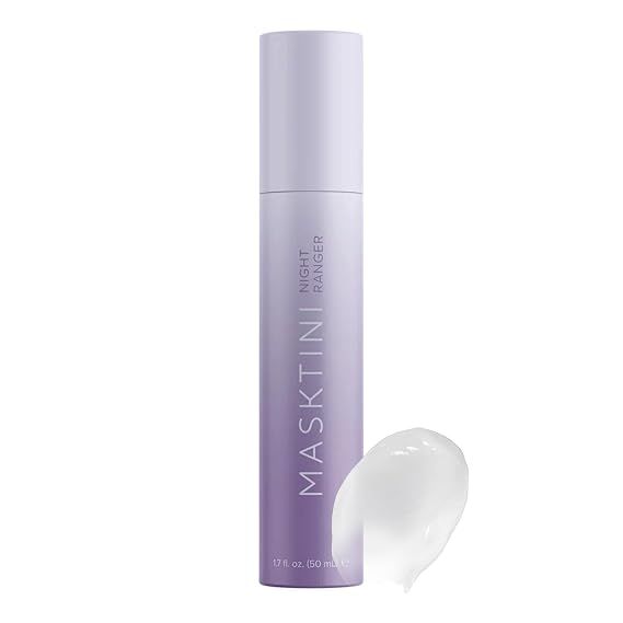 Masktini Night Ranger Overnight Renewal Mask, 1.7 oz - AHA and Vitamin C Face Mask - Exfoliating, Renewing Face Mask - For Dry, Dull Skin