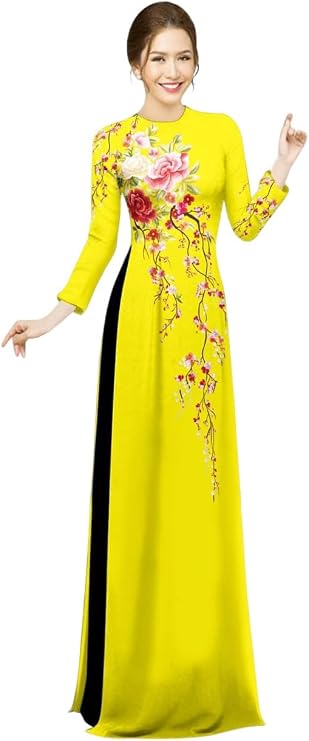 C38 NO pants Ao dai Vietnam Vietnamese Traditional Ao Dai For Women, Ao Dai For Women, Vietnamese Dress For Women, Ao Dai Dress For Women Blue ao dai