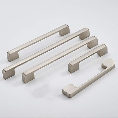 JAXU CWN ART Matte Brushed zinc Alloy Handle is Sturdy and Durable for Cabinet Drawer Wardrobe Door Hole Distance 224mm  8.8 inch（5pcs）