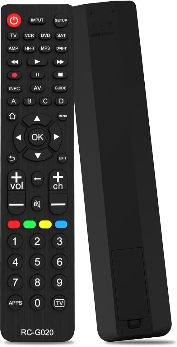 Universal TV Remote Control Replacement for Most TV with Learning Function | Supports 8 devices, Compatible with Samsung, LG, Panasonic, Sharp, TCL, Hisense, JVC, Hitachi TV Remote, Easy to Setup