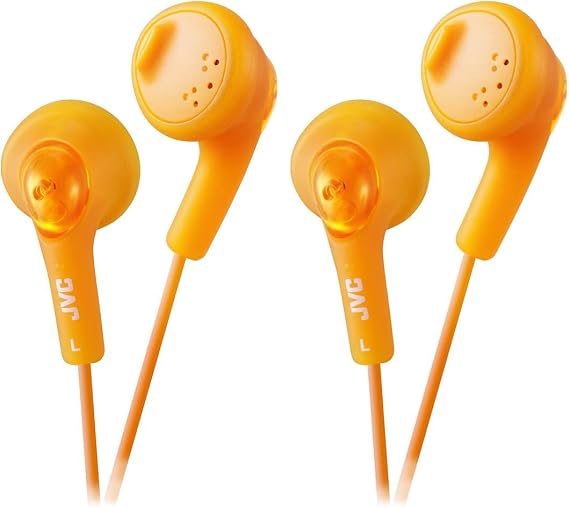 JVC HAF160D Gumy Ear Bud Headphone Orange (Pack of 2)