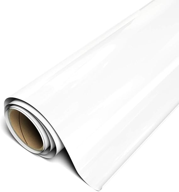 Siser EasyWeed Heat Transfer Vinyl 11.8" x 6FT Roll - Compatible with Siser Romeo/Juliet & Other Professional or Craft Cutters - Layerable - CPSIA Certified (White - HEX #F1F2F1)