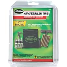 Slime 20240 Tire Repair and Inflation Kit, Tubeless Tires, Trailer & ATV Emergency Puncture Repair, Quick and Easy, Contains Mini Inflator