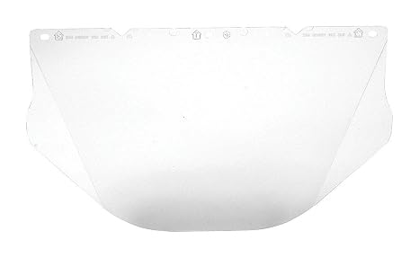 MSA 10115863 V-Gard Polycarbonate Contoured Visor, Clear, 9.5 x 17 x 0.04-Inch, 10-Pack