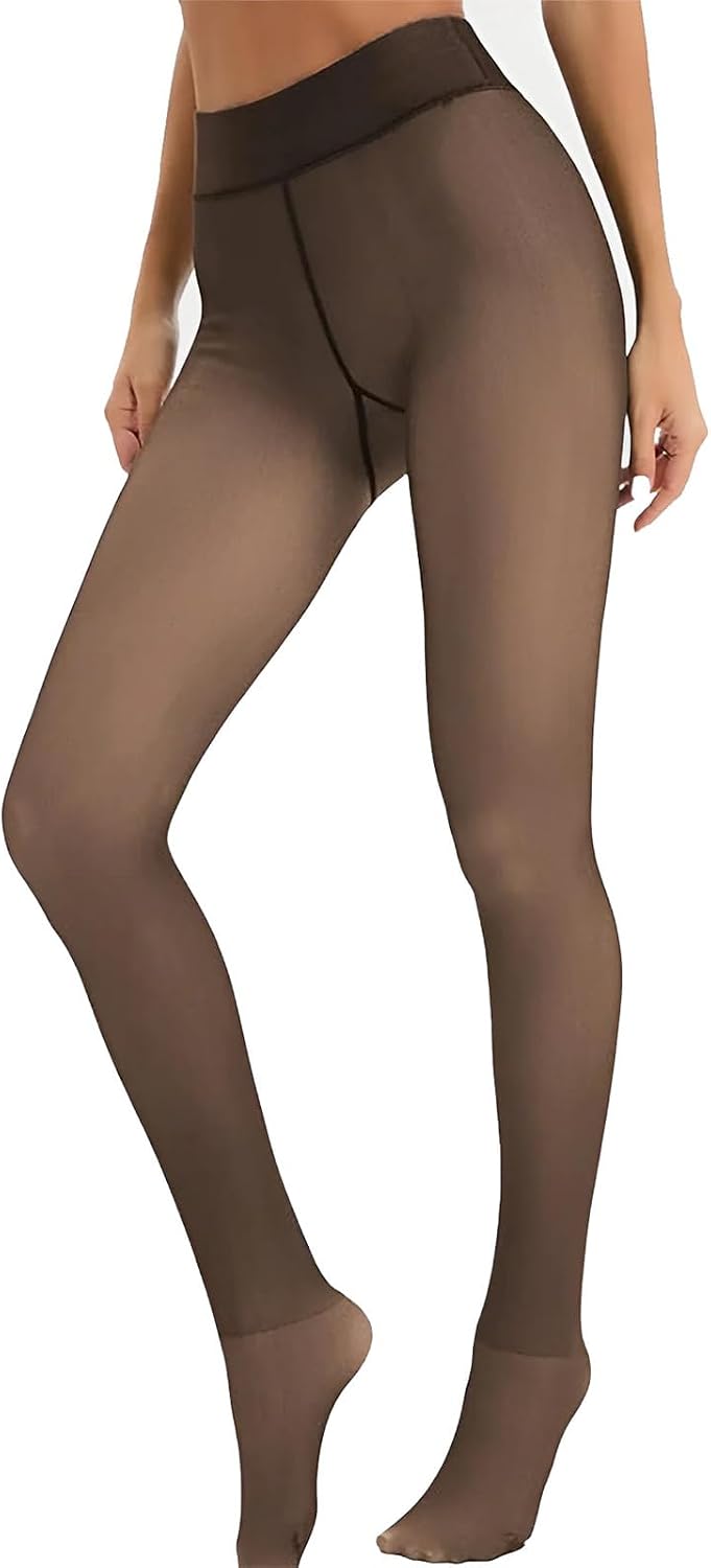 Fake Translucent Warm Plush Lined Elastic Tights, Swiftmay Tights, Flexipedia Devafashion Taylor Tights