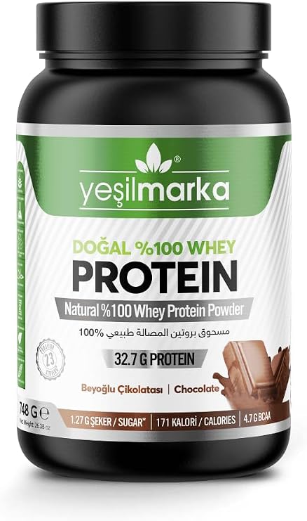Yeşilmarka Doğal Whey Protein Tozu - Beyoğlu Çikolatası 748 Gr