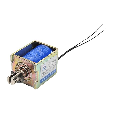 Heyiarbeit DC 12V 60N Push Pull Type Solenoid Electromagnet 0.36A 36W 10mm Stroke Open Frame Solenoid, Linear Motion, JF-1250B-12V