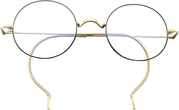 Circleperson Pure Titanium Eyeglasses Vintage round Cable temple Light WT