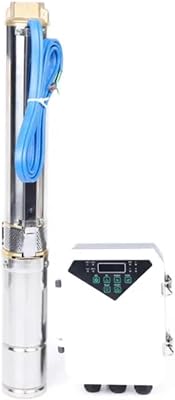 Solar Water Pump, 3 Solar Submersible Water Pump Bore Hole Deep Well Pump,400W Deep Well Submersible Pumps MPPT Controller Kit Bore for Farm Ranch