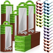 48 Pcs Pixel Party Favors Pixelated Theme Gift Boxes Pixel Sunglasses Birthday Party Supplies (Vibrant Colors)