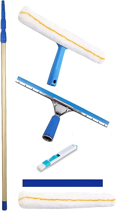 Window Cleaning Kit, Extendable, Long Mop, High Altitude Cleaning, Window Wiper, Long Mop, Window Glass Cleaning, Window Cleaning Tool, Window Cleaning Brush Device, Extendable Cleaning Set, For