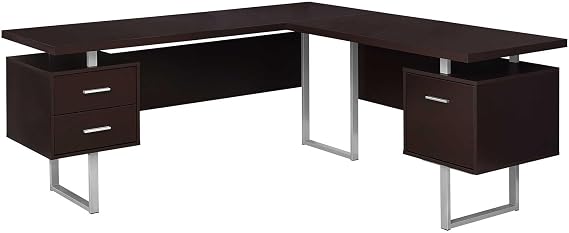 Monarch Specialties Computer 70"L Desk Left or Right Facing - Capuccino
