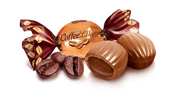 Roshen Caramel Candy Coffeelike with Coffee-Milky Filling, Kosher and Halal, Delicious, Flavorful Sweets Bulk Candy 2.204lb/1kg