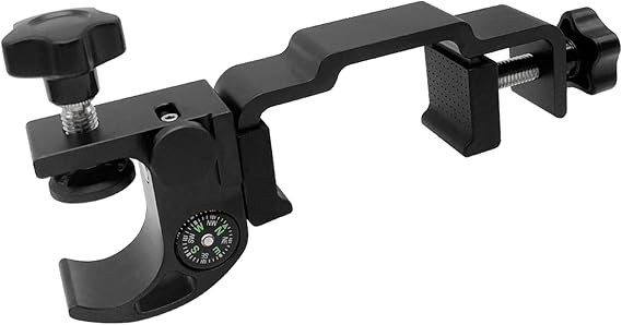 Universal Data Collector Cradle Bracket Fit on Most Data Collectors, Aluminium Data Collector Bracket for Prism Pole with Compass