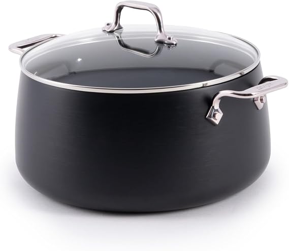 All-Clad HA1 Expert Nonstick 8 Qt. Stock Pot with Lid, Induction Ready | Stock Pot for batch cooking & stews, Scratch-Resistant Exterior, Warp Resistant, Dishwasher safe, Oven Safe up to 500°F