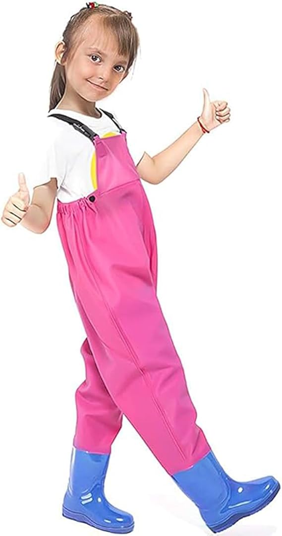 Luwint Kids Chest Waders for Girls, Youth Fishing Waders with Boots Children Hunting Wader Waterproof Lightweight Bootfoot