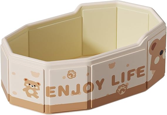 Foldable Bathtub 29.5'in Foldable Collapsible tub Portable Bathtub for Bathroom Folding SPA Tub for Shower Stall, Ideal for Small Spaces - Effortless Folding Bath (Brown)