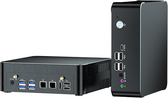 Mini PC with Core i9-9880H (8C/16T, upto 4.80GHz), 64GB DDR4 RAM, 1T NVME SSD Desktop Computer, 4K@60Hz, 2*HDMI, 1*DP, Triple Display, 1* Type-C, Dual LAN, Wi-Fi 6E, Windows 11 Pro(TPM2.0)