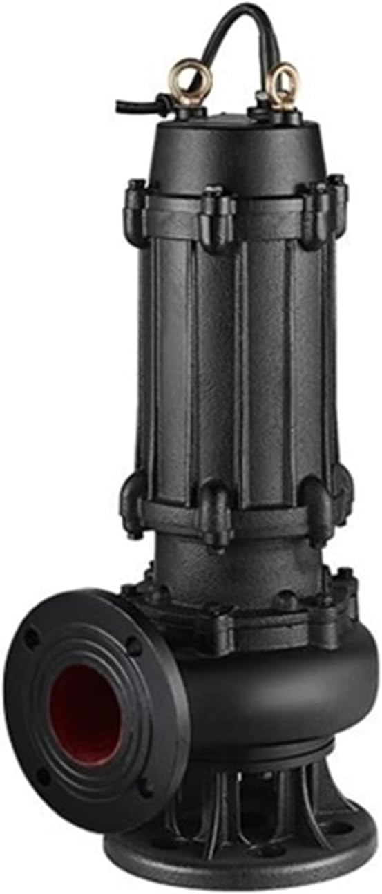 5.5 HP 3-Phase Submersible Sewage Pump, 4 kW Cast-Iron, Anti-Clog Large-Flow Design,30 m Head,Industrial Wastewater & Sewage Discharge (3 Phase 380V/50Hz)