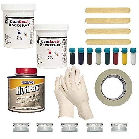 LamLock RocketGelTM Stone Chip Repair Kit with Tenax Hydrex Sealer