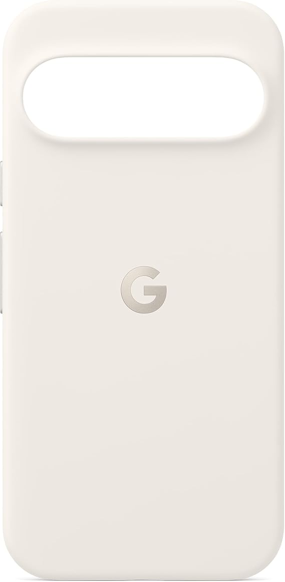 Google Pixel 9 & Pixel 9 Pro Case - Durable Protection - Stain Resistant Silicone - Protective Case for Android Smartphones - Porcelain (Made by Google)