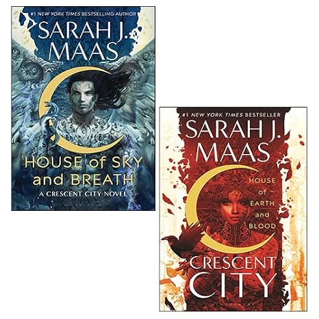 Crescent City Series 2 Books Collection Set By Sarah J. Maas (House of Sky and Breath [Hardcover], House of Earth and Blood)