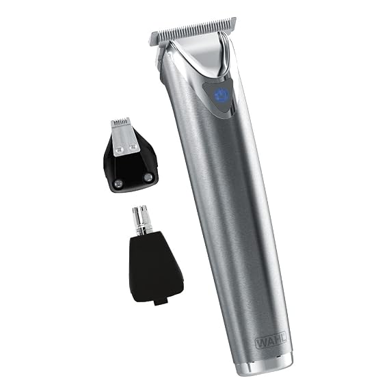 Wahl USA Stainless Steel Lithium-Ion Cordless Beard Trimmer for Men | Rechargeable All In One MenS Beard Trimmer With Rotary Ear & Nose Trimmer, Detail Trimmer Model 9818A