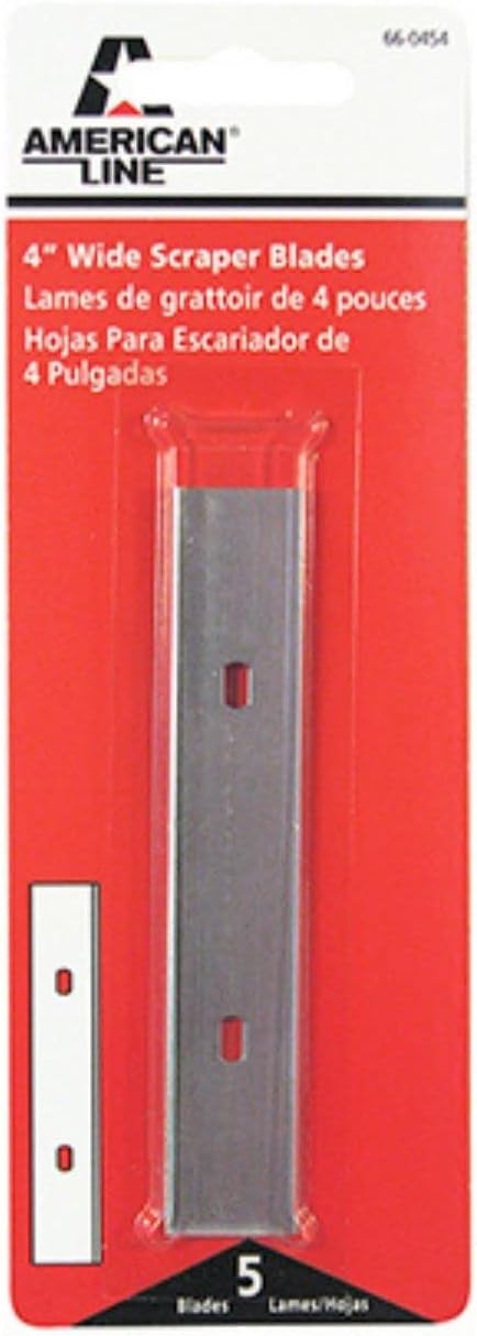 American Line Safety Razor Wide Scraper Replacement with 5 Blades Refills - High Carbon Steel Blades for Optimized Sharpness and Durability - 66-0454