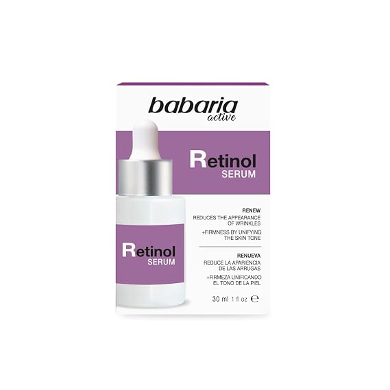Babaria Retinol Face Serum, 1 oz - Facial Moisturizer for Skin Care - Anti Aging Serum to Reduce Appearance of Wrinkles - Improves Firmness and Elasticity - Light, Fast-Absorbing, Vegan Formula