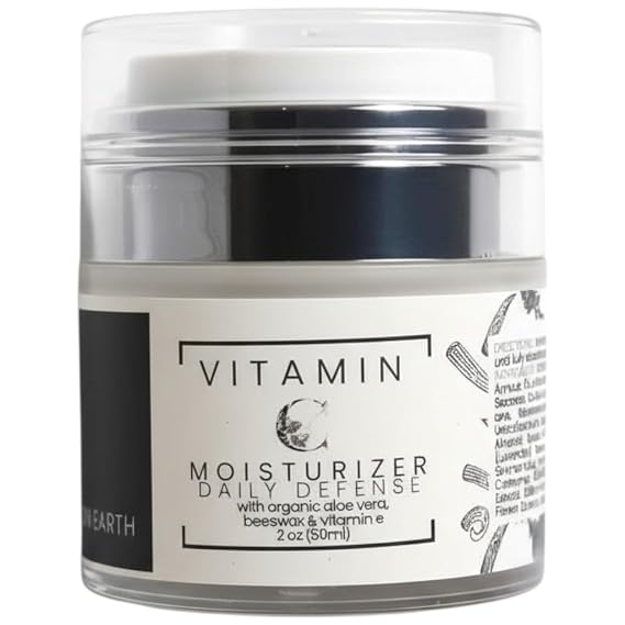Made from Earth Vitamin C Moisturizer - Organic Anti-Aging Cream for Face, Eyes and Neck, 2 oz