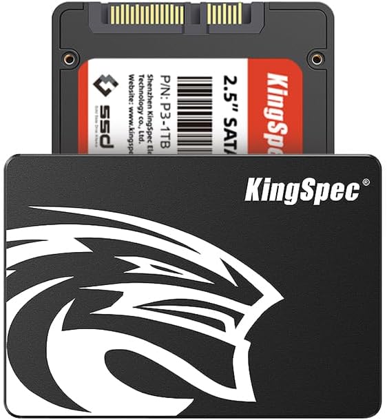 KingSpec 4TB 2.5 SSD SATA III Internal - 550MB/s Read, 520MB/s Write with 3D NAND Flash, for Laptop & Desktop PC Upgrade