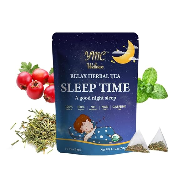 Organic Sleep Herbal Tea, Relaxation, Night time, Calming, Natural Sleep, Bedtime tea, 30 tea bags, 60g