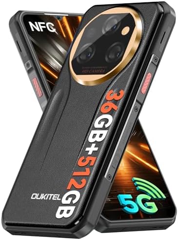 OUKITEL WP39 PRO Rugged Phone 5G Unlocked 2025-36GB512GB2TB Cell Phone, 11000mAh33w Battery, 6.6FHDDisplay Rugged Smartphone, 64MP Camera, 5G Dual SIM Android 14 Phone, NFCGPSIP6869K, Black