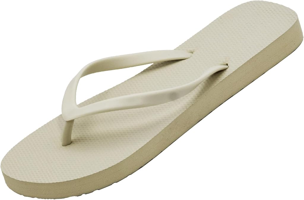 Flip Flops for Women, Ladies Shower Slippers, Summer Flat Sandals, Bathroom Beach Pool Slip-On Shoes, Lightweight Basic Thongs Foam Soft Beauty Colors Slides